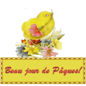 Gif animé beau jour de Pâques poussin